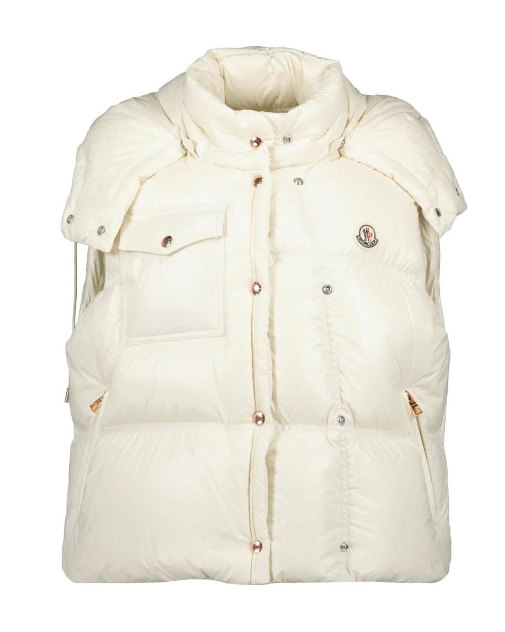 Moncler Natural Quilted Hooded Puffer Gilet