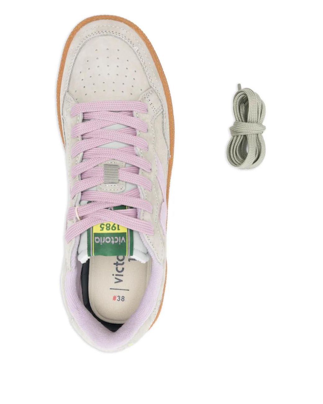 Victoria White Suede Sneakers