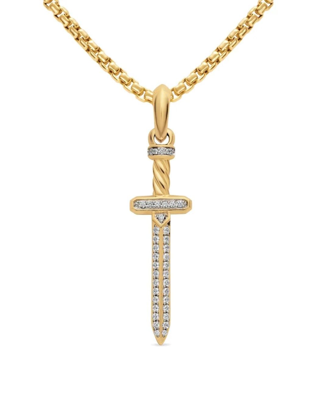 David Yurman Metallic Diamond Sword Amulet for men