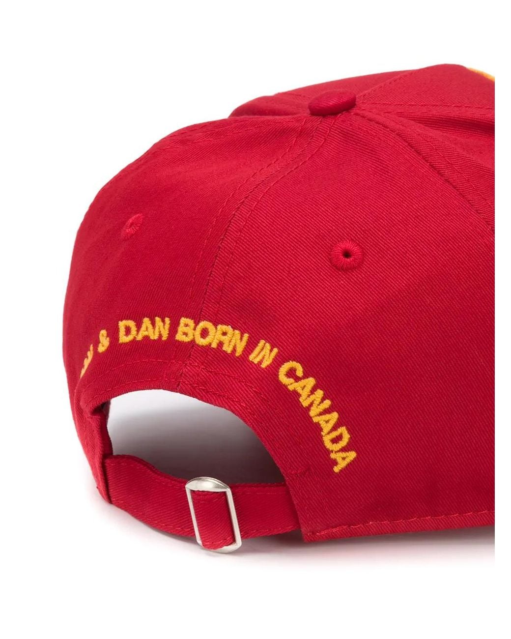 DSquared² Red D2 Patch Baseball Cap for men