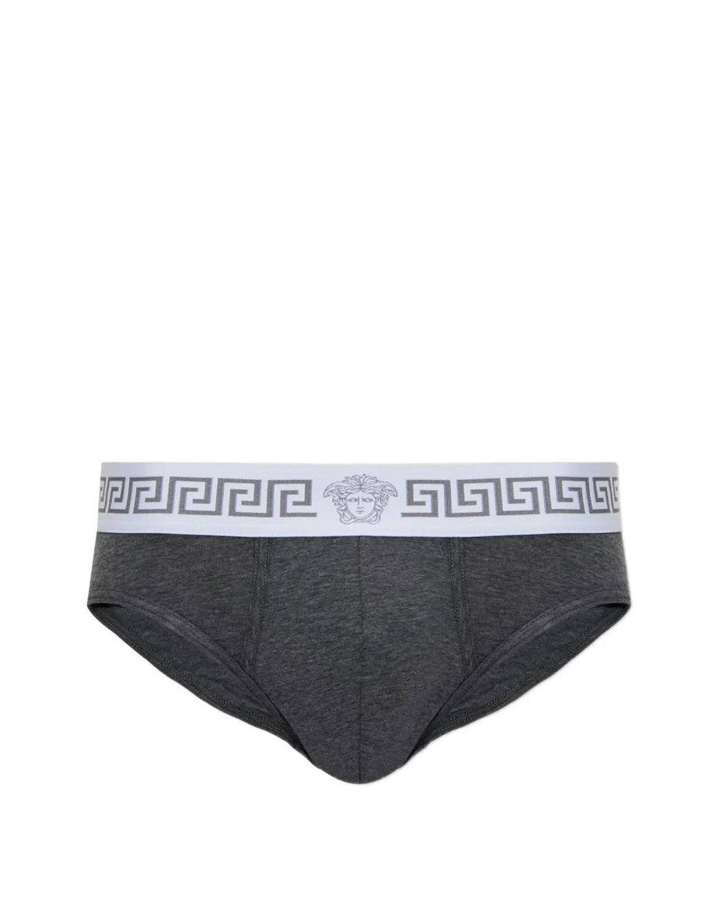 Versace Blue Medusa Greca-Waistband Briefs for men