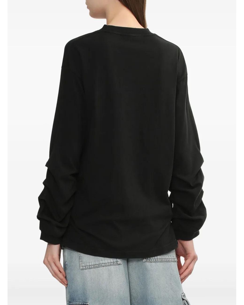 we11done Black Jersey Sweatshirt