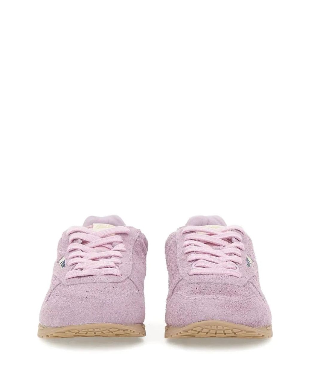 Autry Pink Leather Low-Top Sneakers
