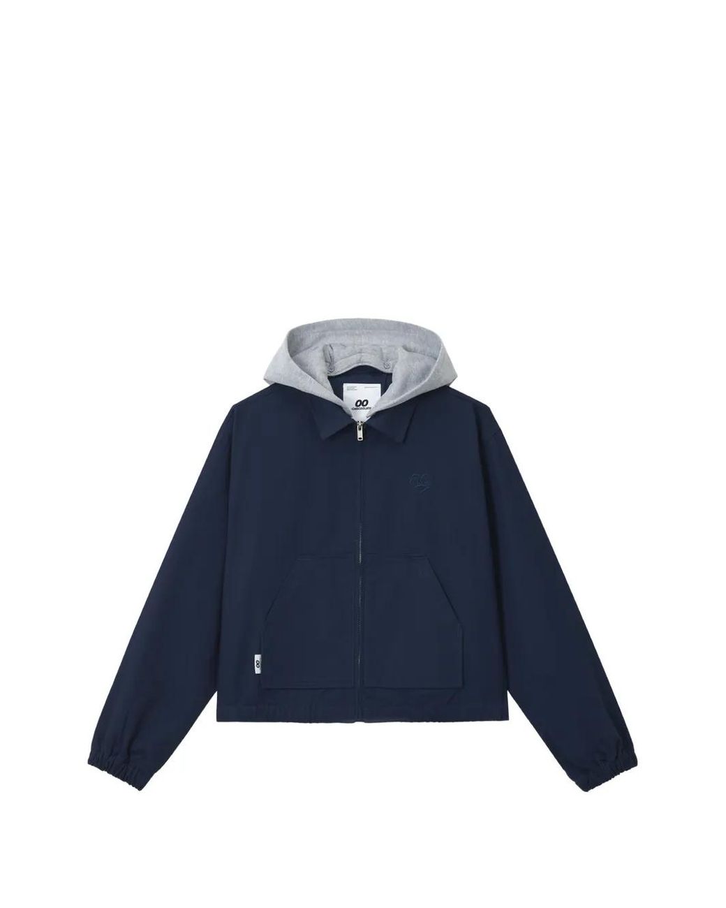 Chocoolate Blue Hooded Zip-Up Jacket