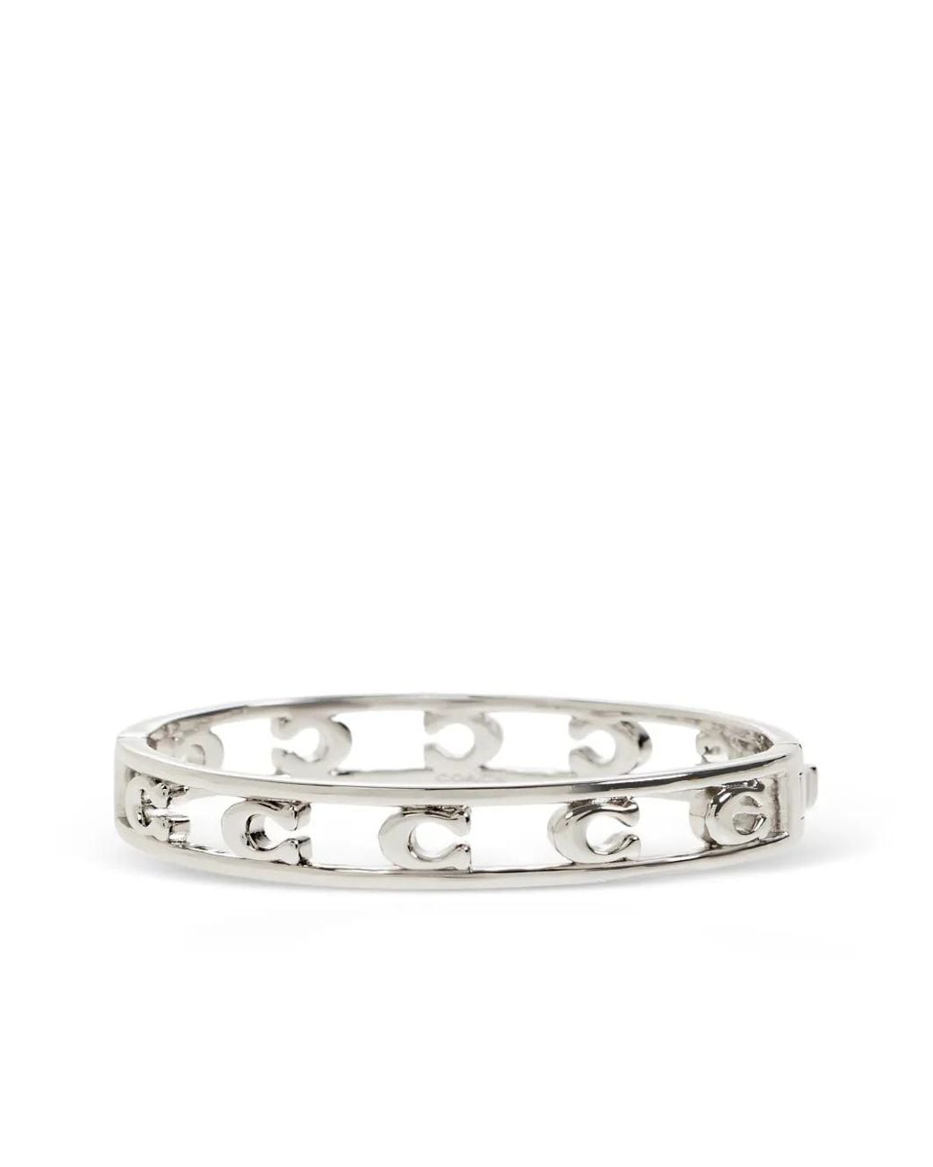 COACH White Logo Lettering Bracelet