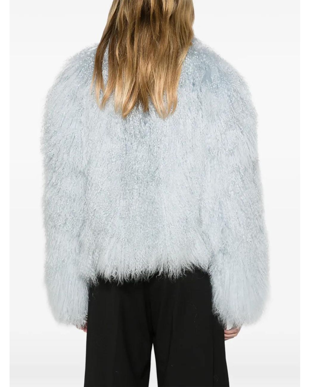 DUCIE White Rochelle Shearling Jacket