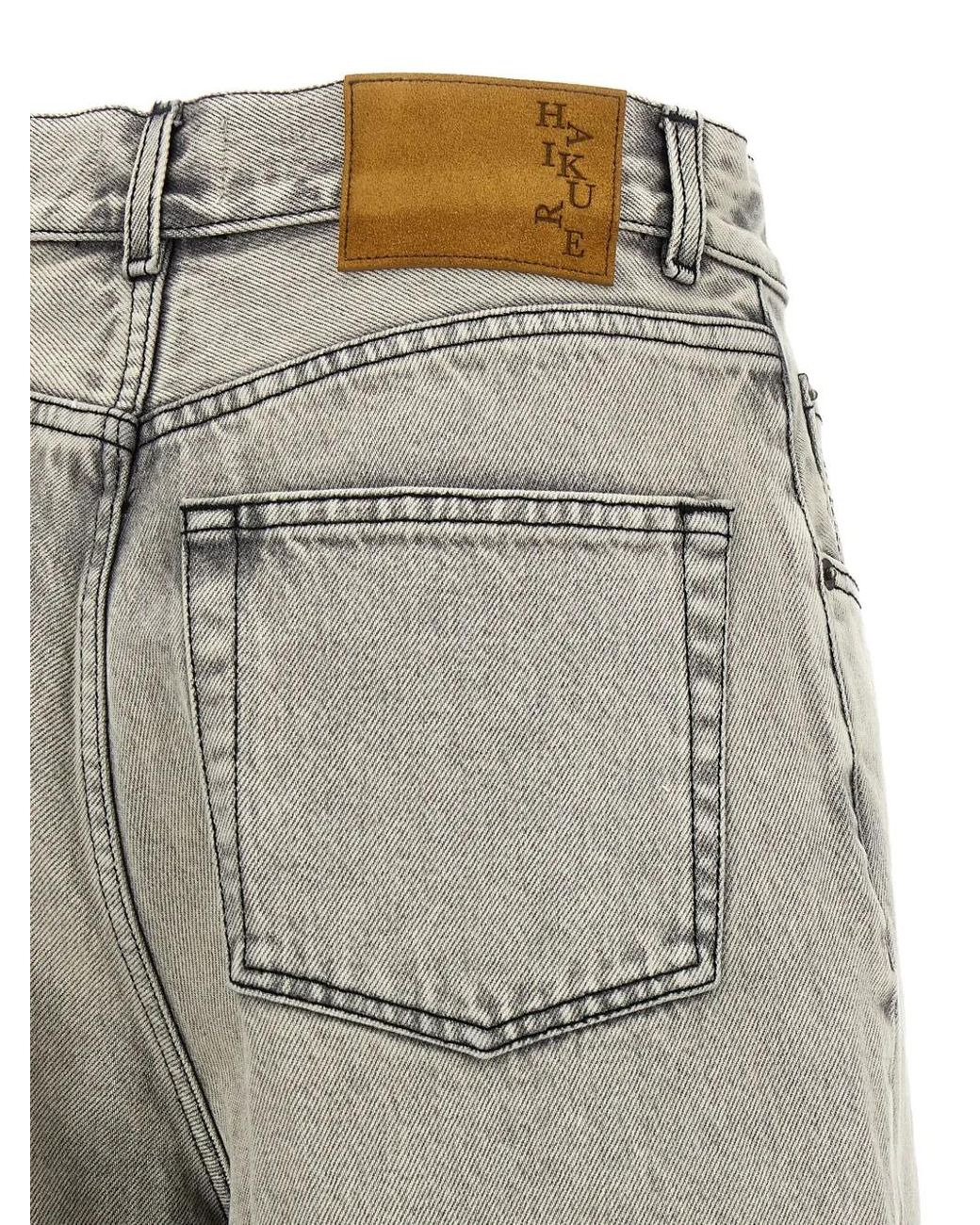 Haikure Gray Belle Five-Pocket Wide-Leg Jeans