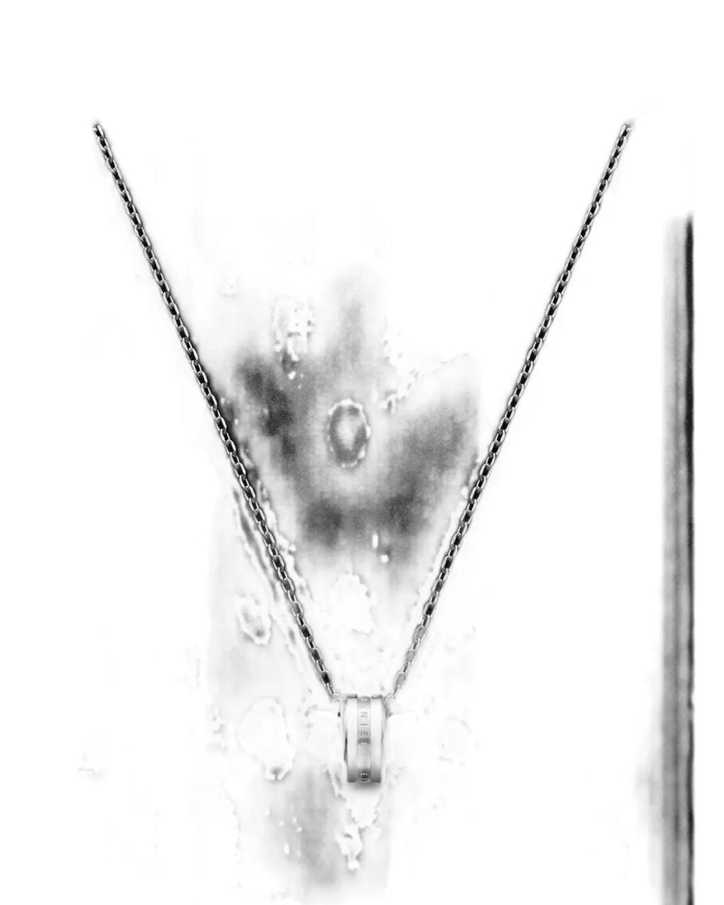 Daniel Wellington White Emalie Logo-Engraved Necklace