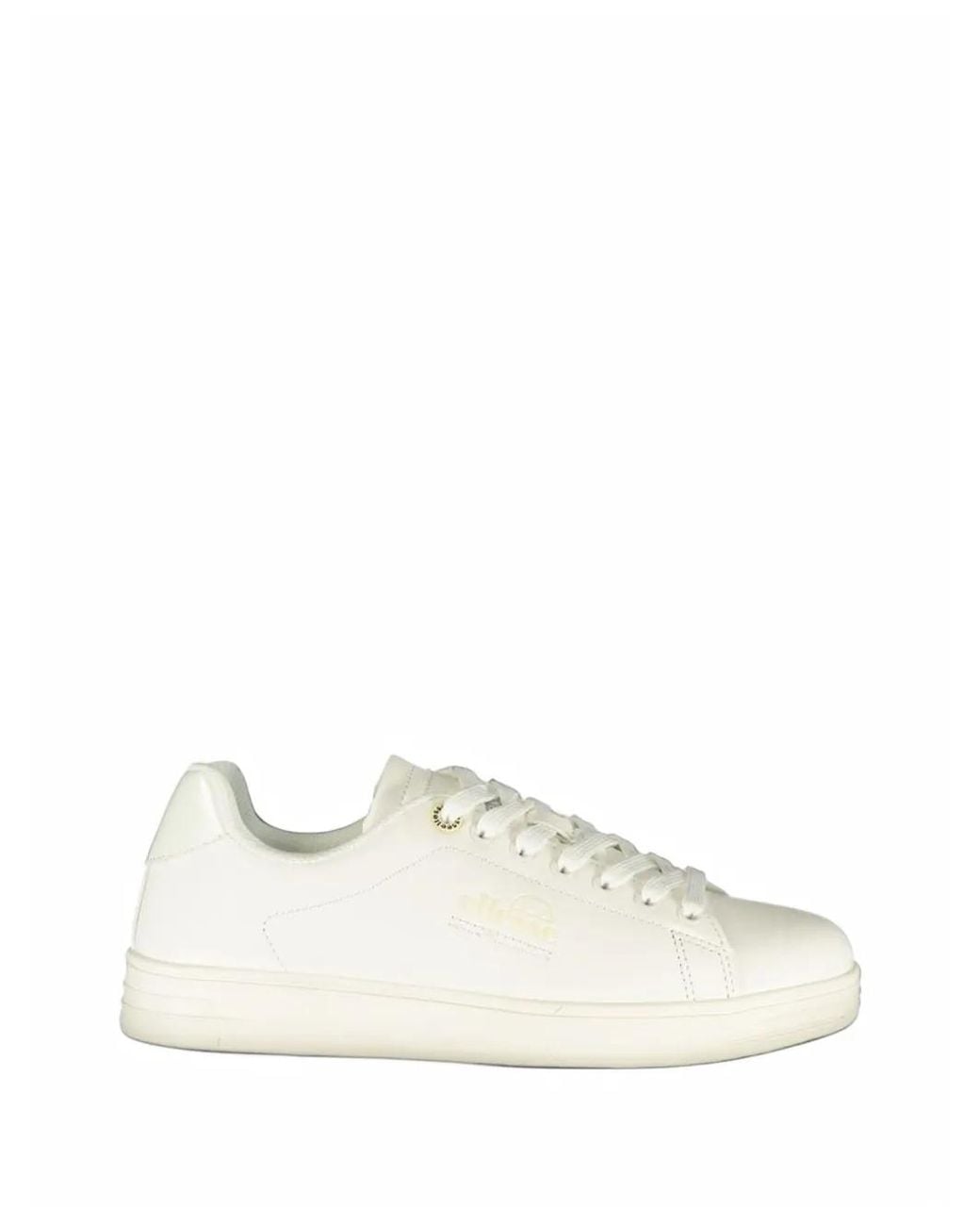 Ellesse White Logo-Embossed Sneakers
