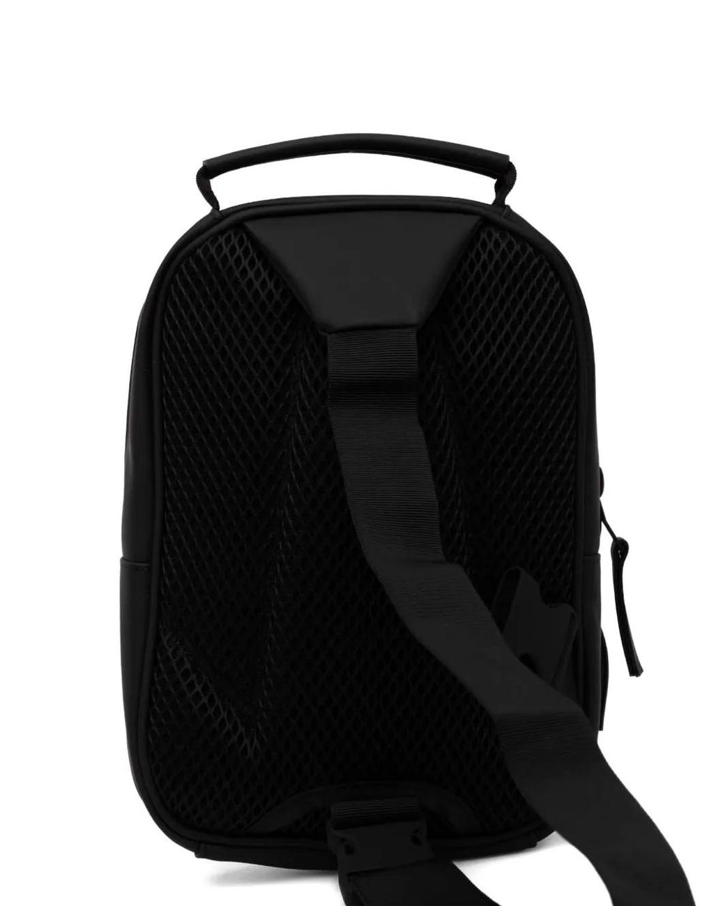Rains Black Front-Zip Backpack