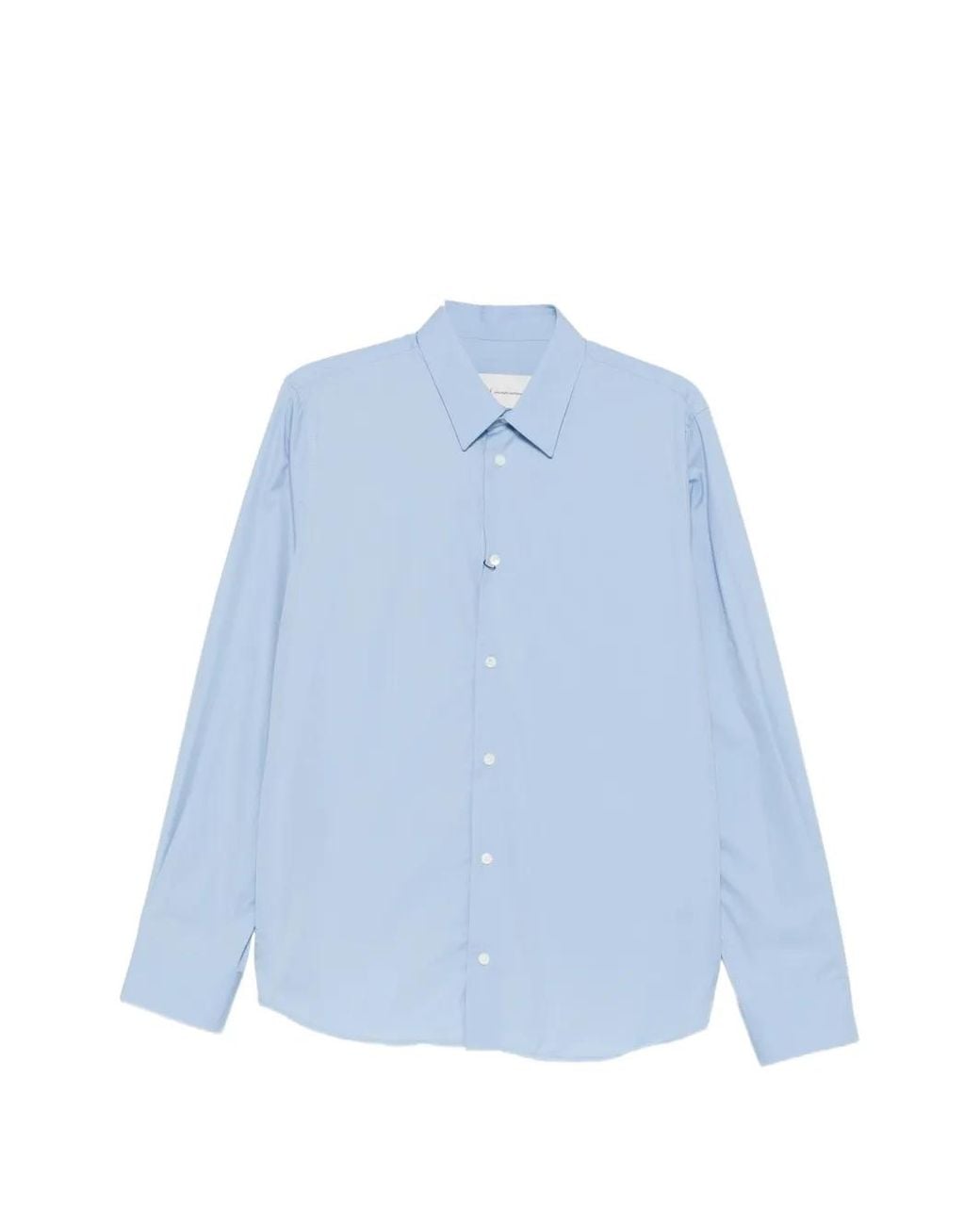 AMI Blue Light Long-Sleeve Shirt With Classic Collar for men