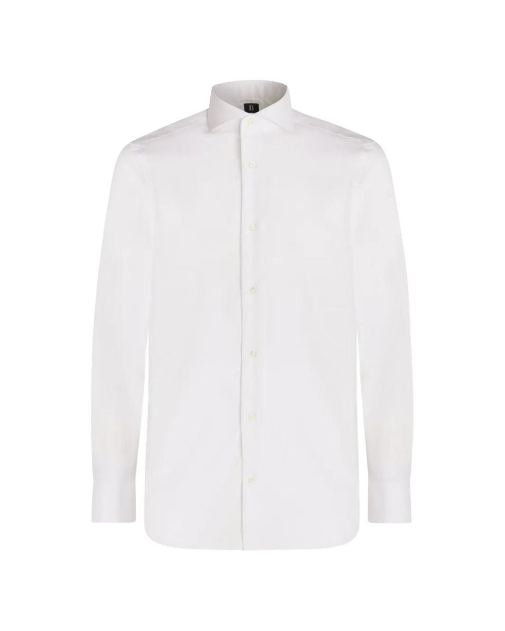 Boggi White Slim Fit Pinpoint Cotton Shirt for men