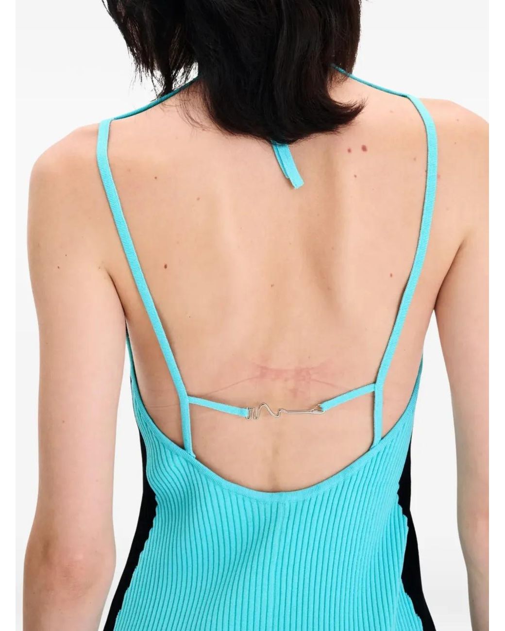 Ph5 Blue Basil Side-Slit Sleeveless Dress