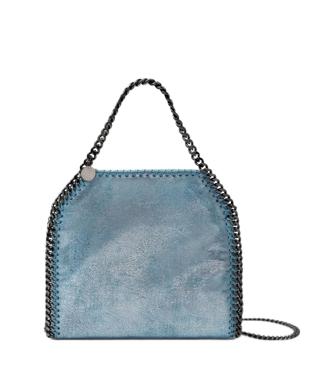 Stella McCartney Blue Falabella Iridescent Mini Tote Bag