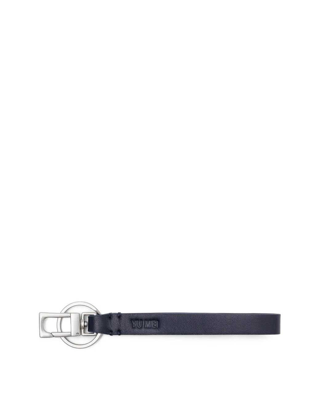 Yu Mei White Lambskin Key Fob