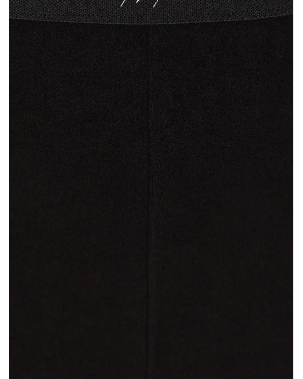 Yohji Yamamoto Black Logo-Waistband Leggings