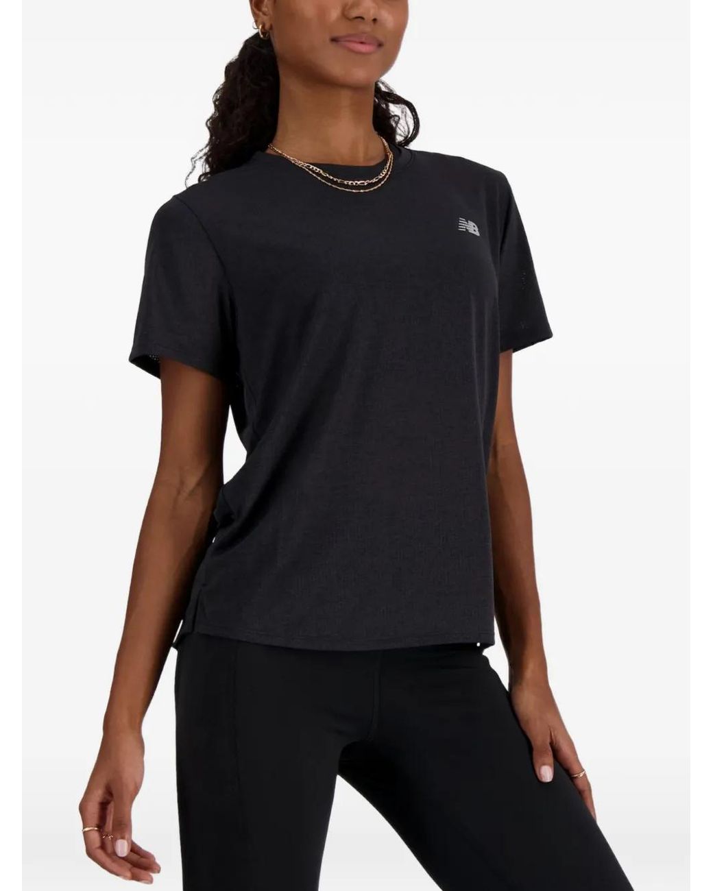 New Balance Black Logo-Detail T-Shirt