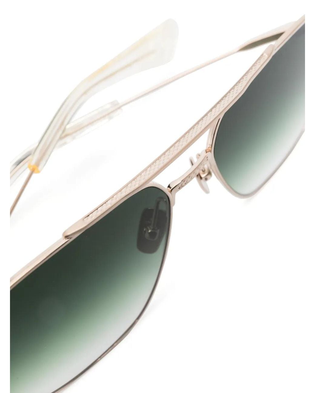 Dita Eyewear Green Square-Frame Straight-Arm Sunglasses