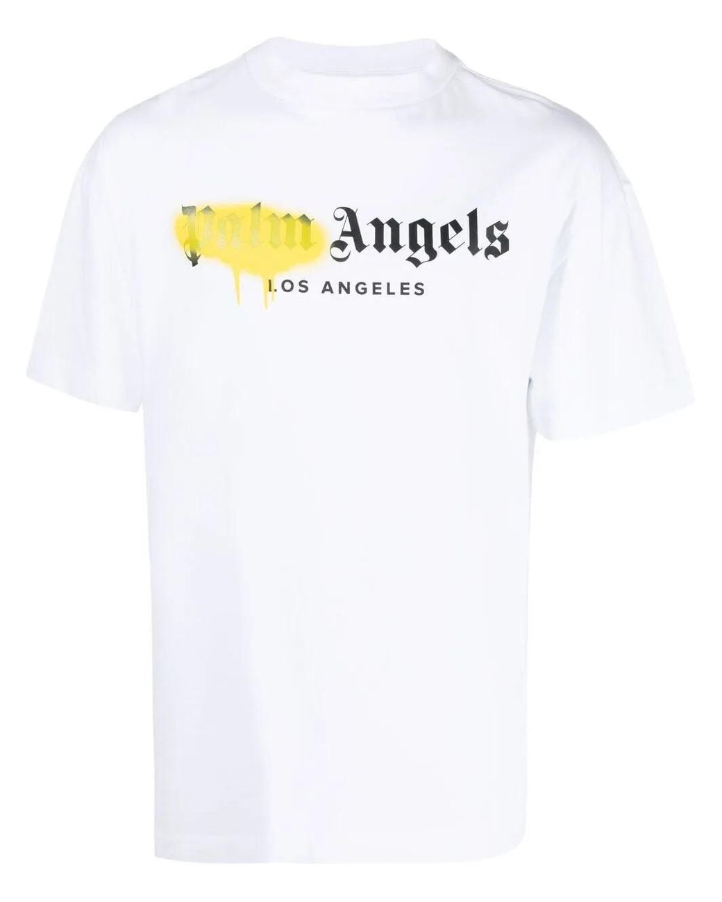 Palm Angels White Los Angeles Sprayed Logo T-Shirt for men