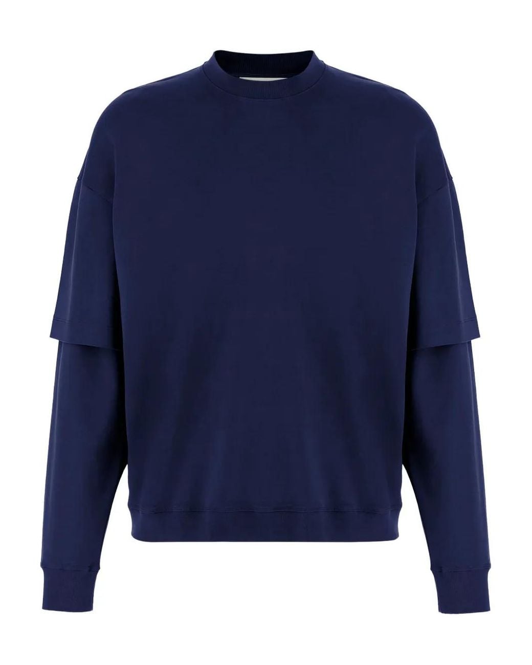 DARKPARK Blue Double-Layered Wool Sweatshirt for men