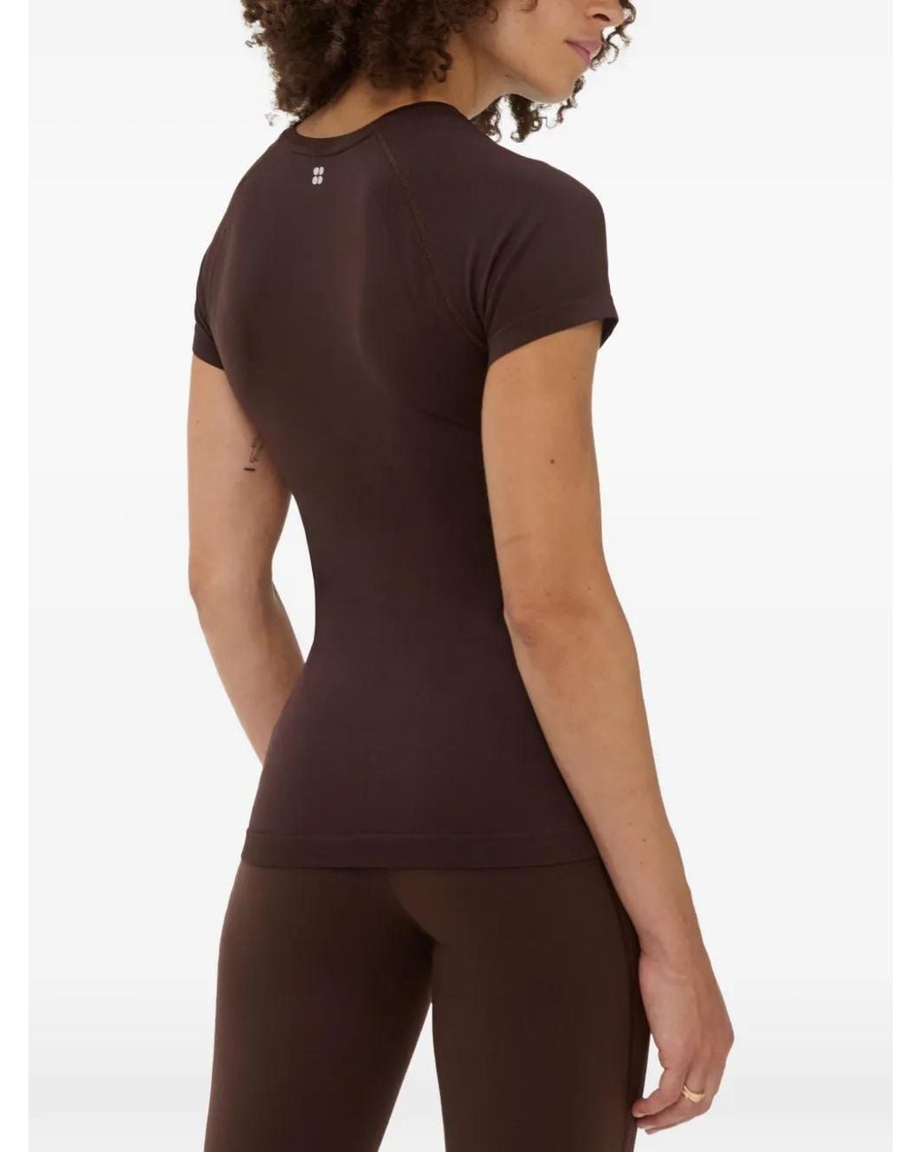 Sweaty Betty Brown Athlete Raglan-Sleeve T-Shirt