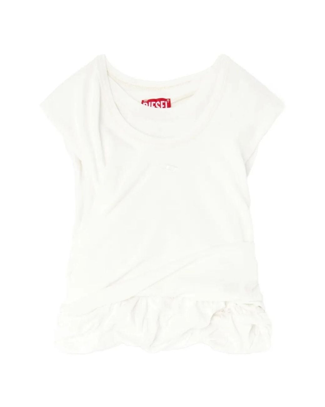 DIESEL White Rucked-Up Tank Top