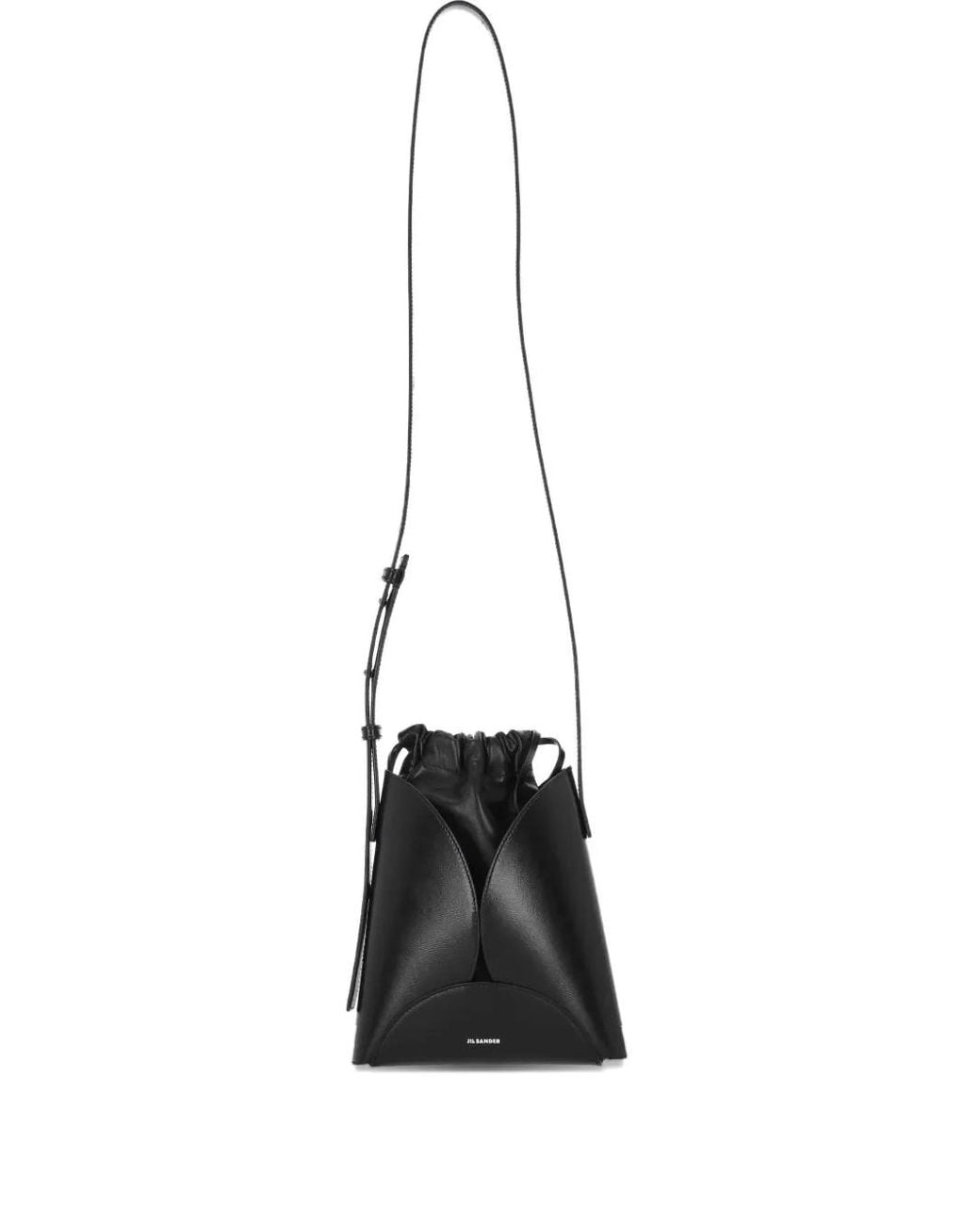 Jil Sander White Small Curve Crossbody Bag