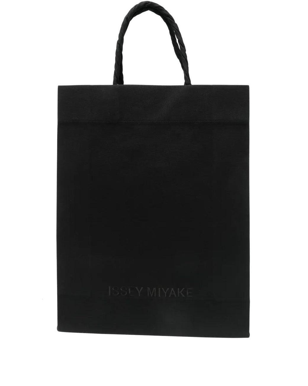 Issey Miyake Black Paper Bag Tote Bag