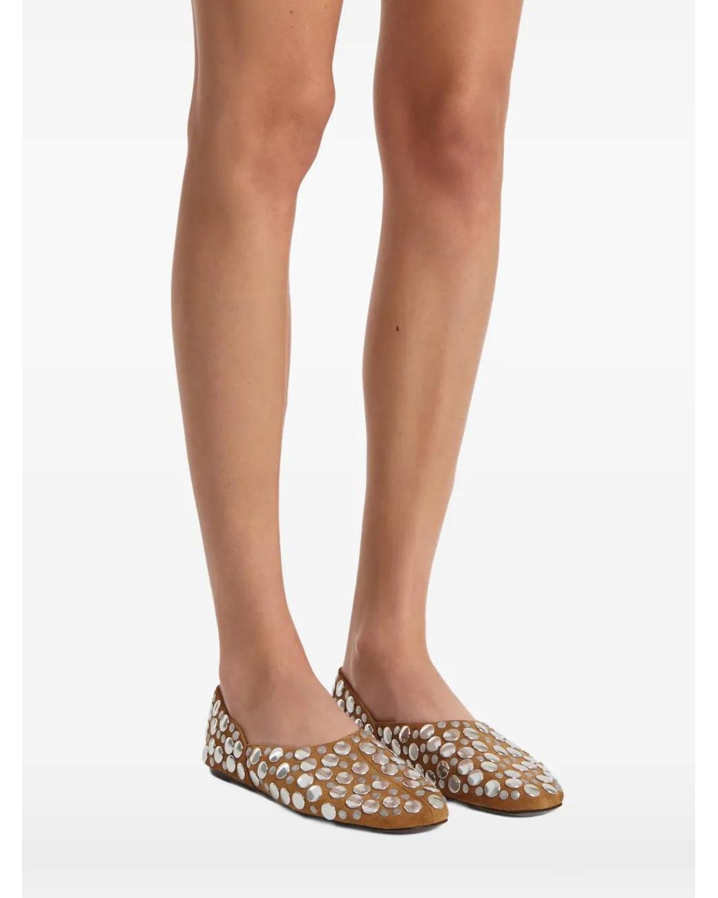 Khaite White Jane Ballerinas