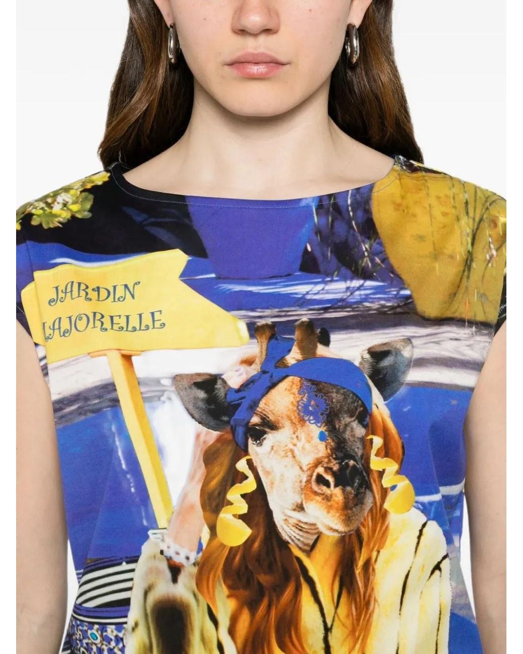 The Artistylist White Graphic-Print Cap-Sleeve T-Shirt