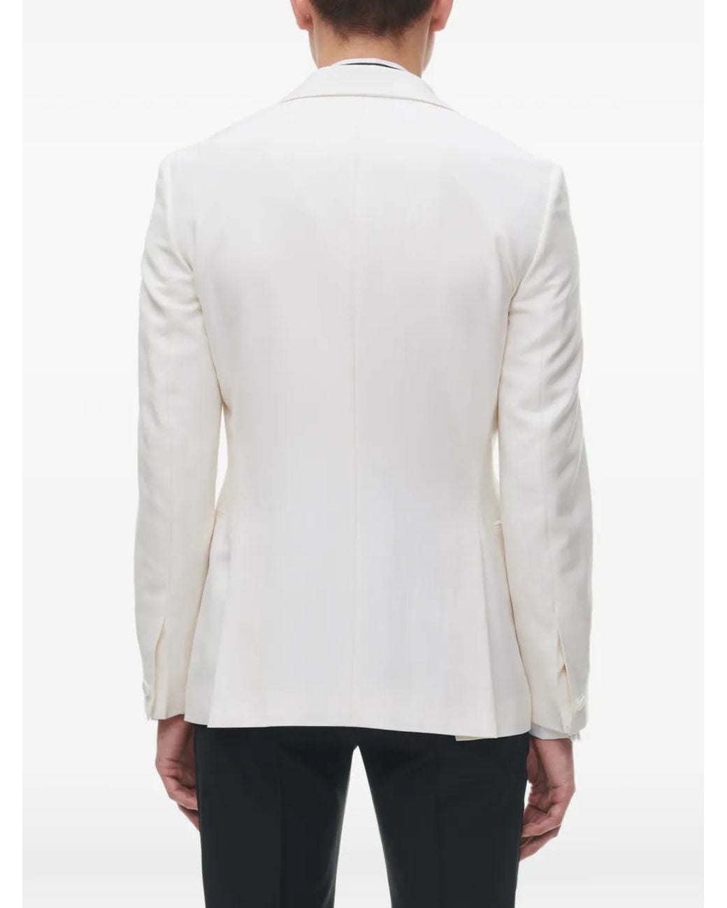 Fursac White Shawl-Collar Single-Breasted Suit Jacket for men