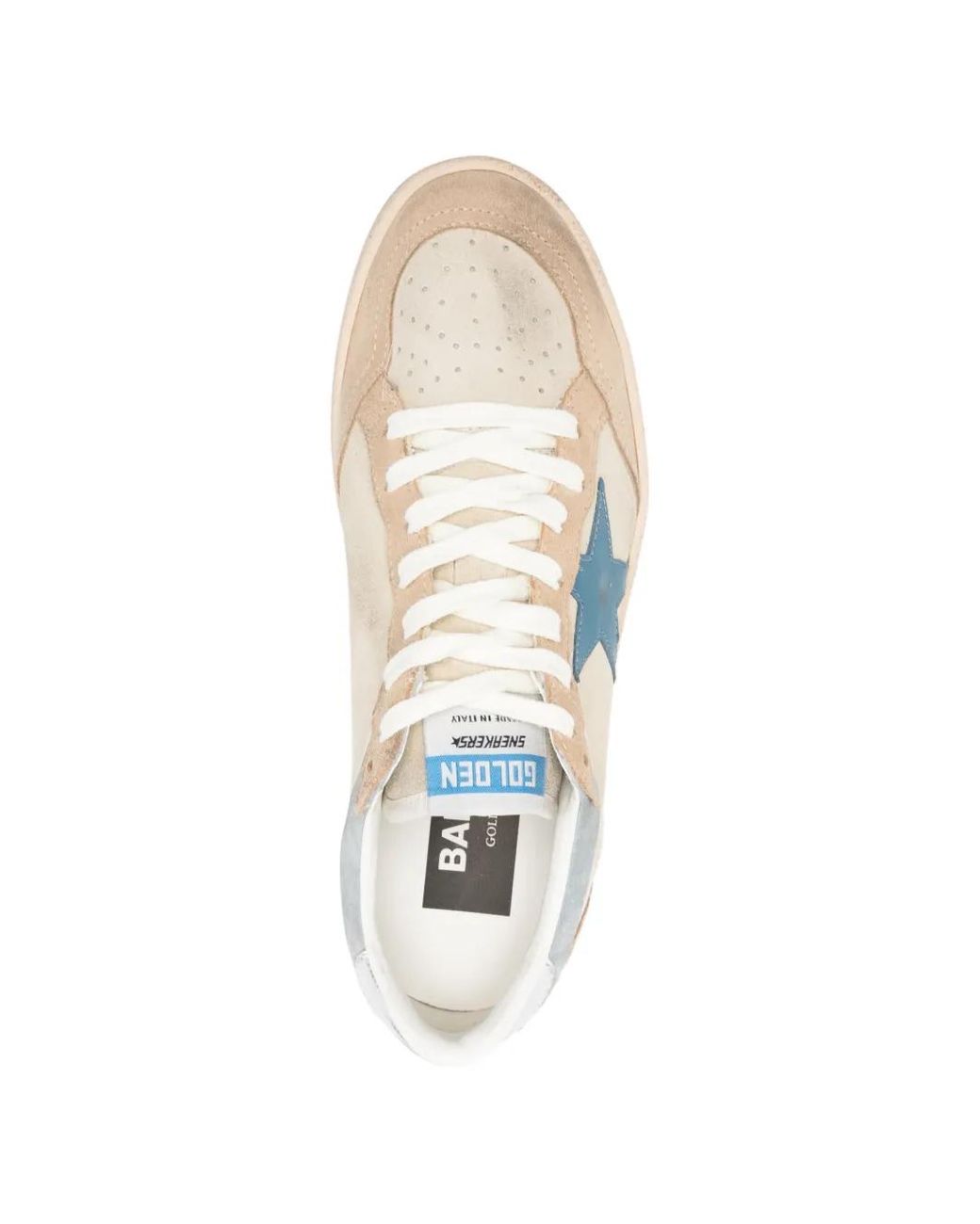 Golden Goose Deluxe Brand White Ballstar Suede Upper Toe And Spur N