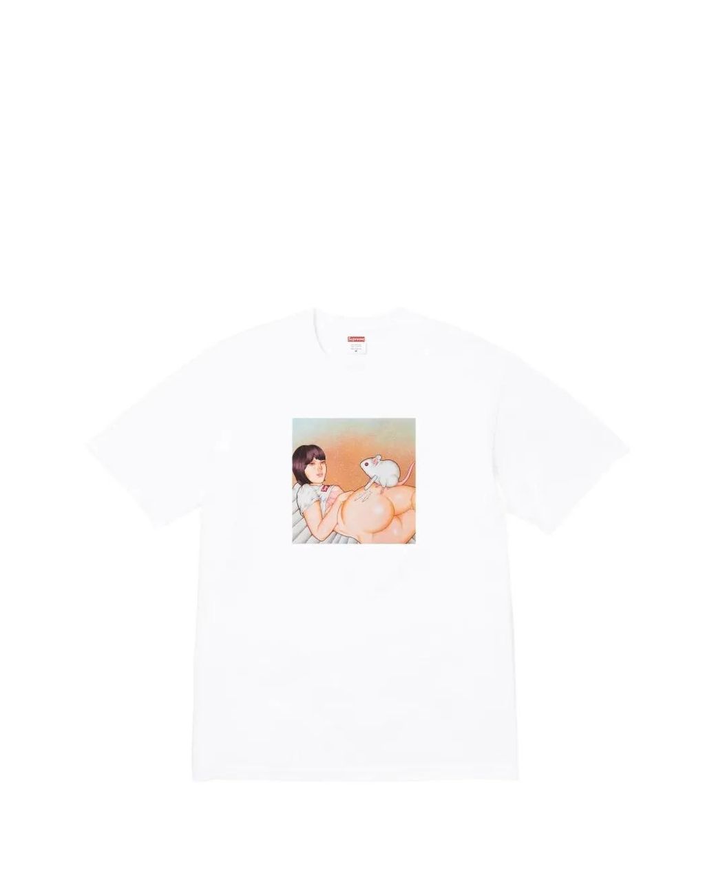 Supreme White T-Shirt Mouse for men