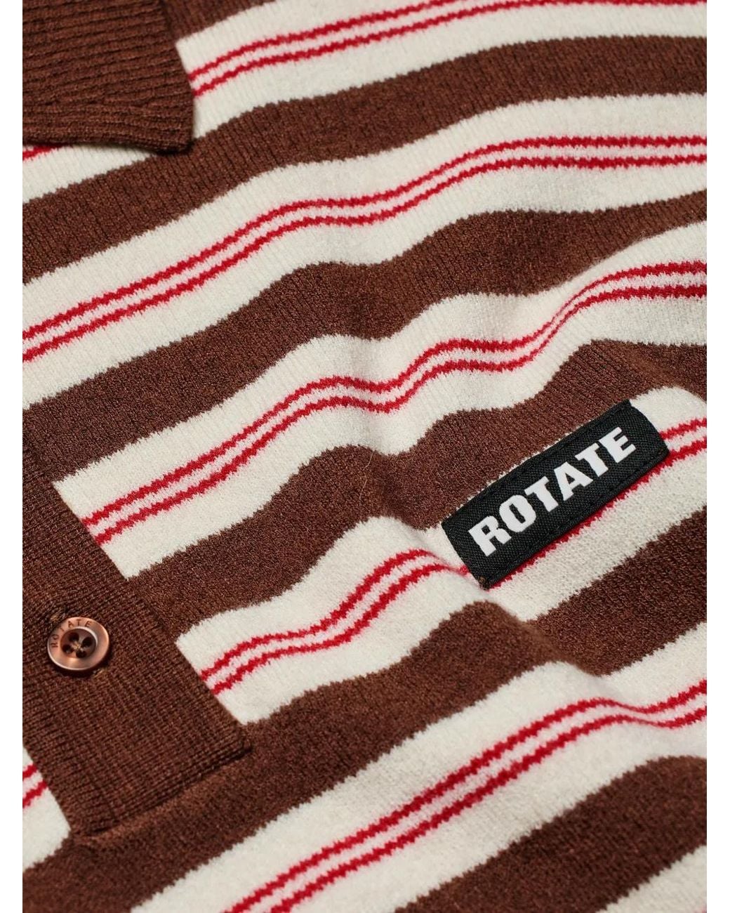 ROTATE BIRGER CHRISTENSEN Red Polo Slinky En Maille