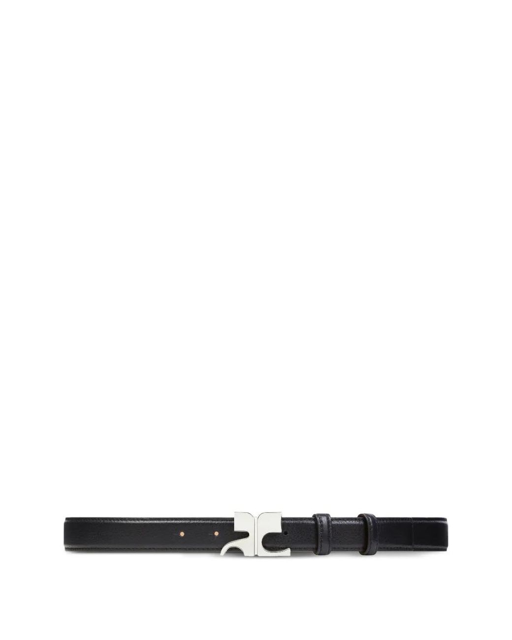 Courreges White Logo-Buckle Belt