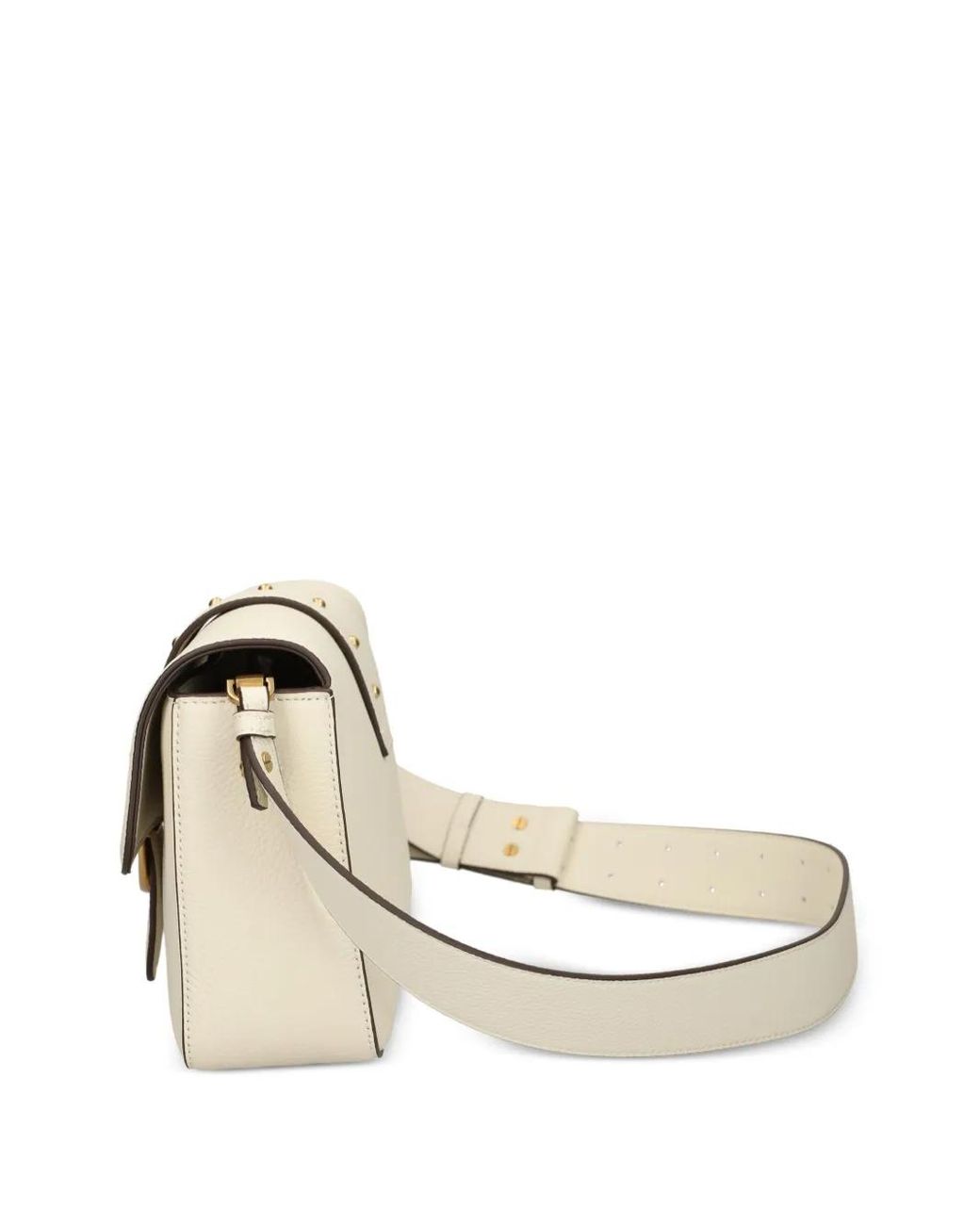 Pinko Natural Love Studded Leather Shoulder Bag