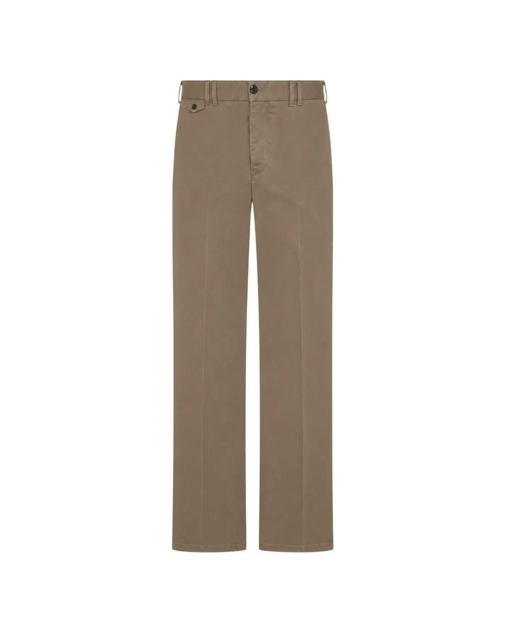 PT Torino Natural Straight-Leg Cotton Trousers for men