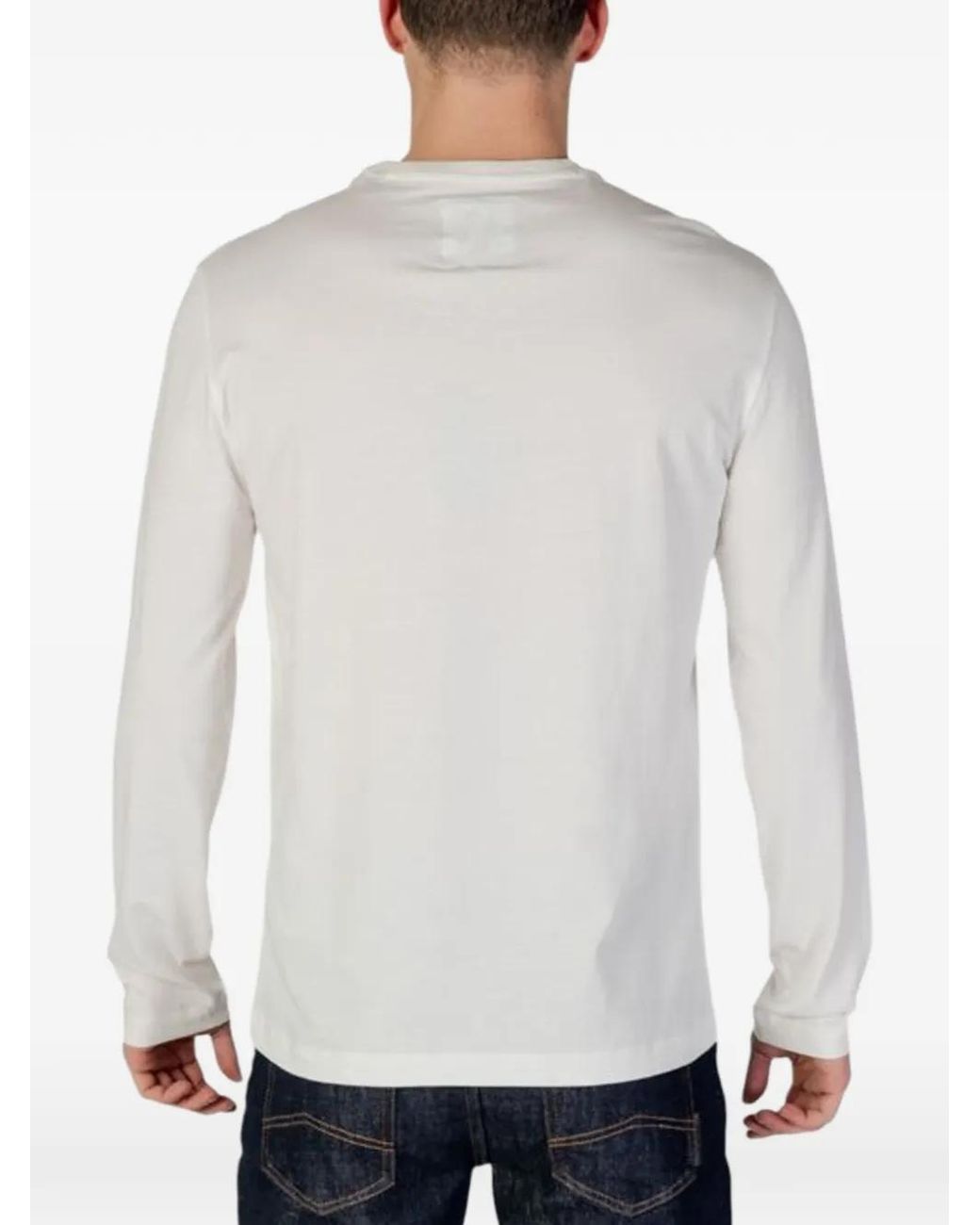ARMANI EXCHANGE White T-Shirt À Logo Imprimé for men