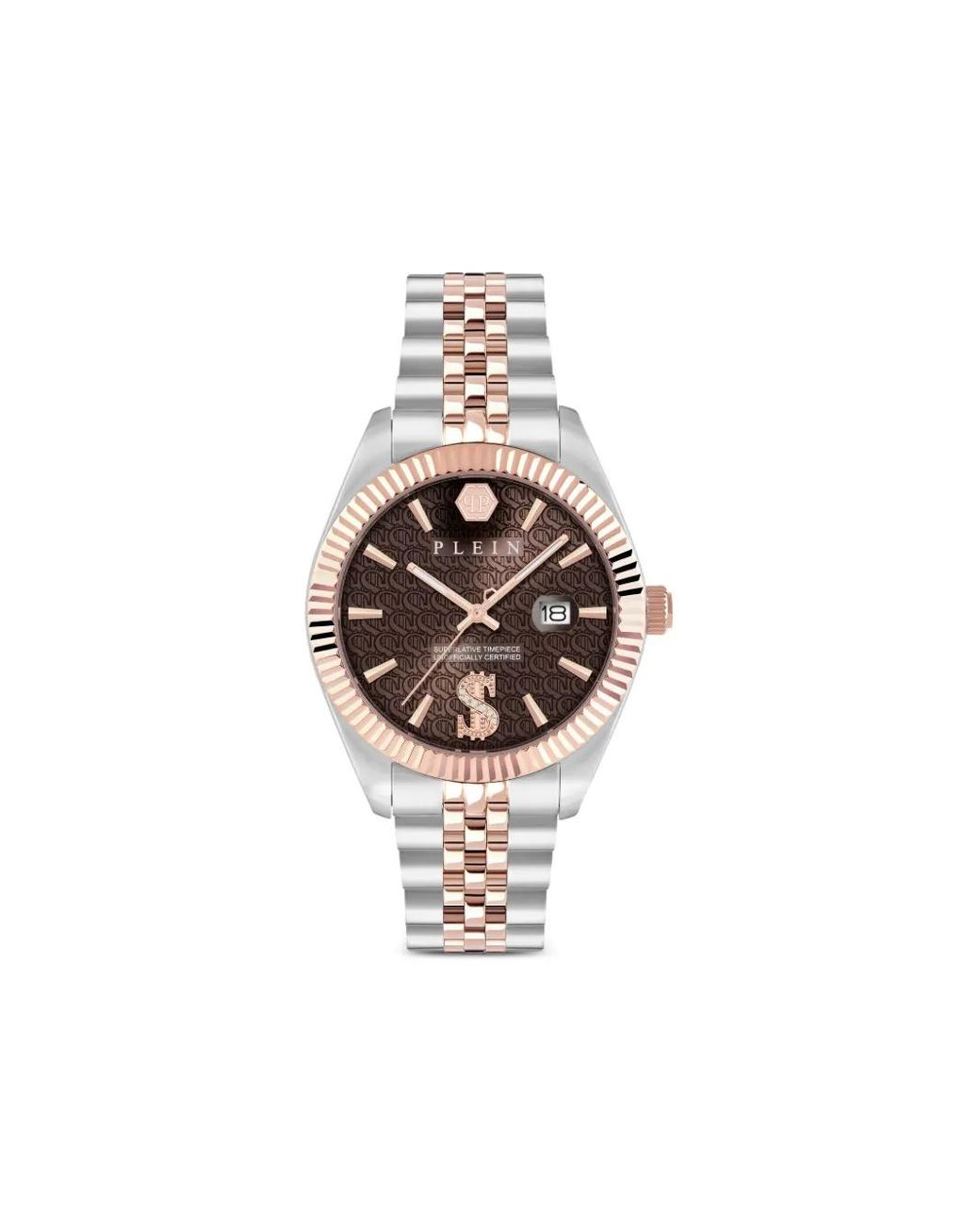 Philipp Plein White Date Superlative 41Mm for men