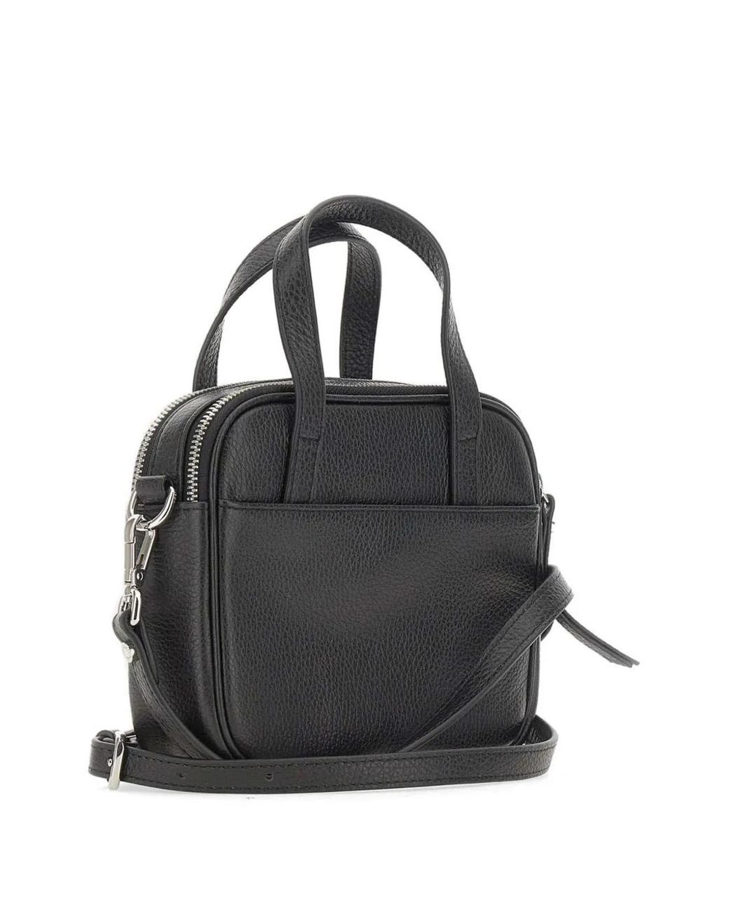 Gianni Chiarini Carré Bewerkte Boxy Leren Mini-Tas in het Black