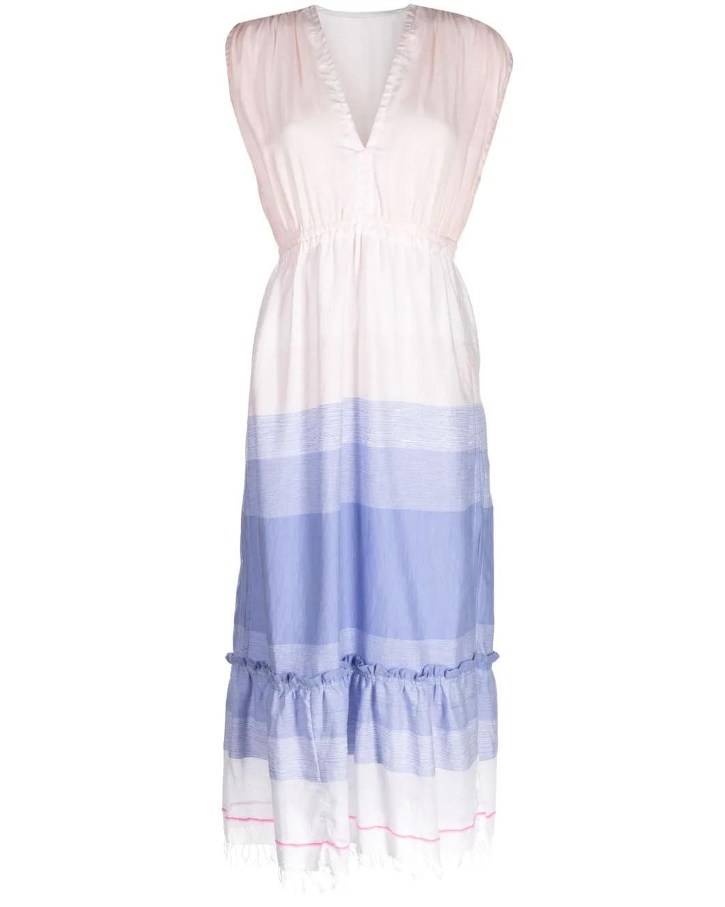 Lemlem White Jelba Gradient-Effect Dress