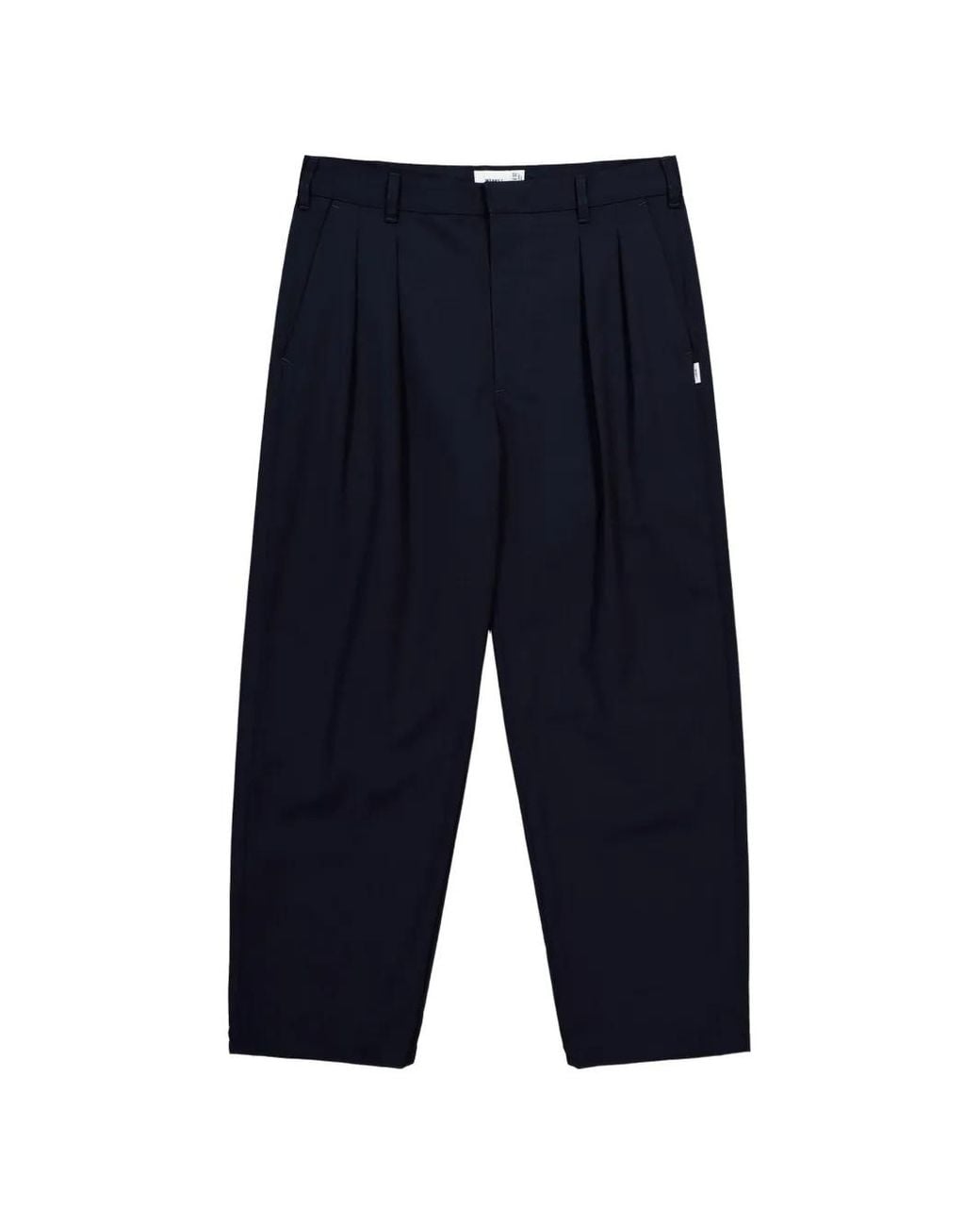 (w)taps Blue Pleated Twill Trousers for men