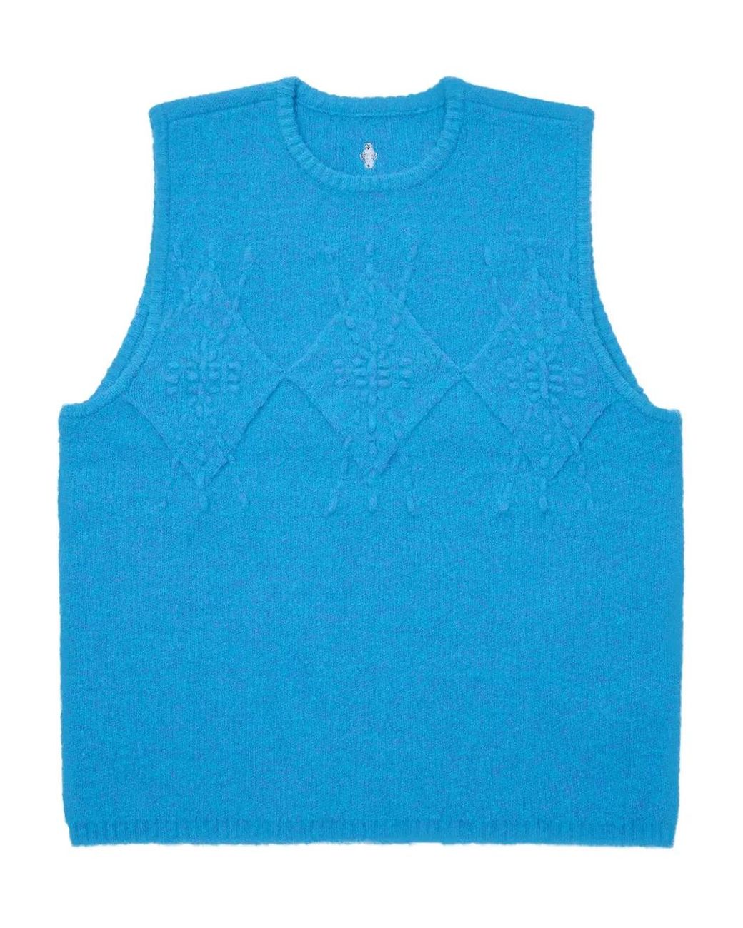 Adererror Blue Crew-Neck Knitted Vest