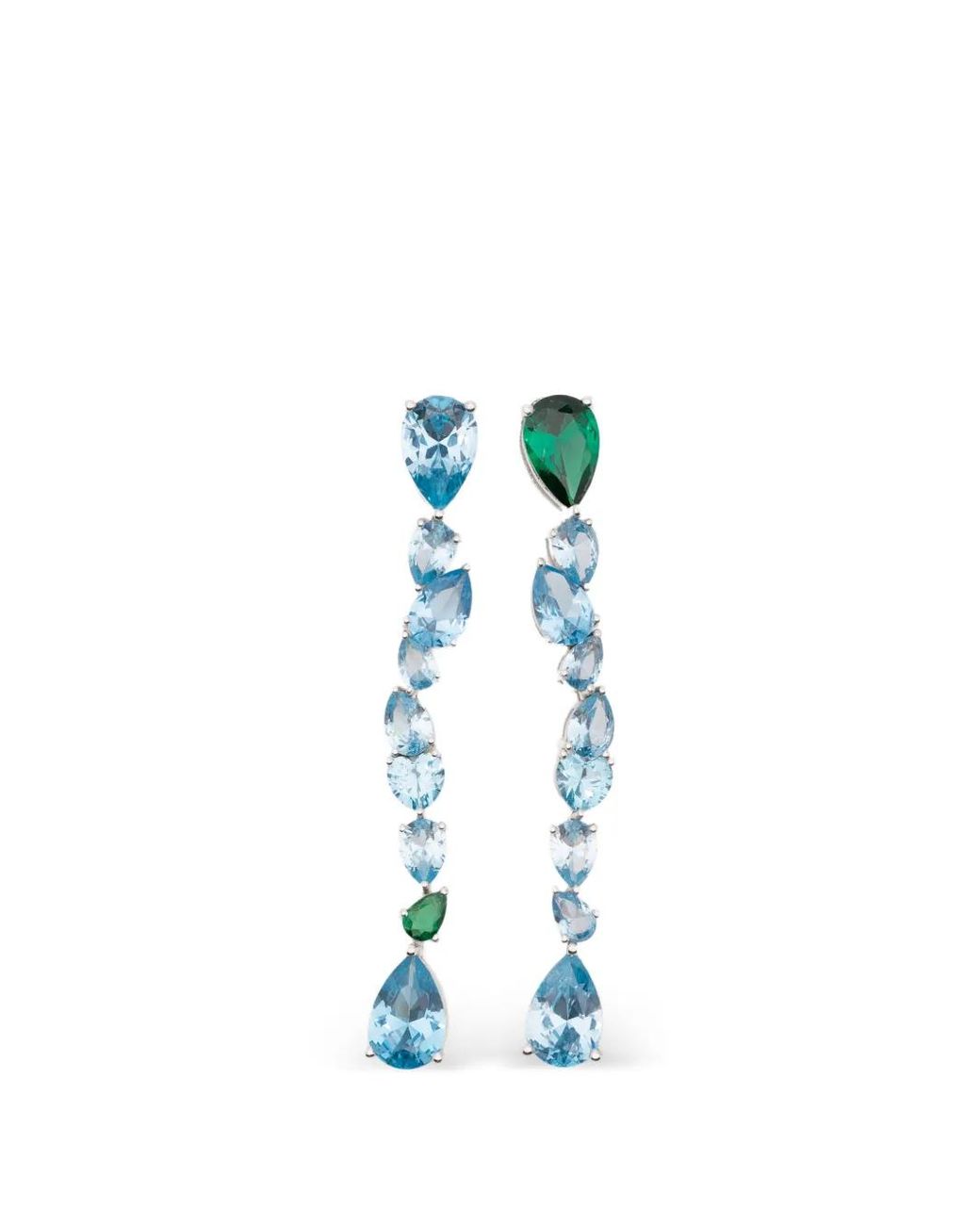 COMPLETEDWORKS Blue Crystal-Embellishment Earrings