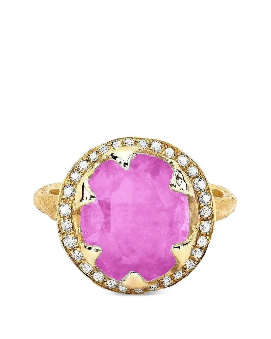 Logan Hollowell Pink Baby Queen Sapphire And Diamond Ring
