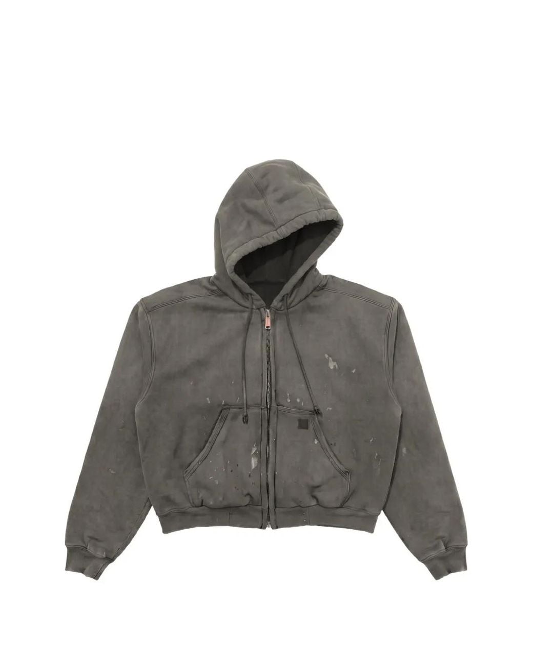 Waldi Gray Reworked Work Zip-Up Hoodie for men