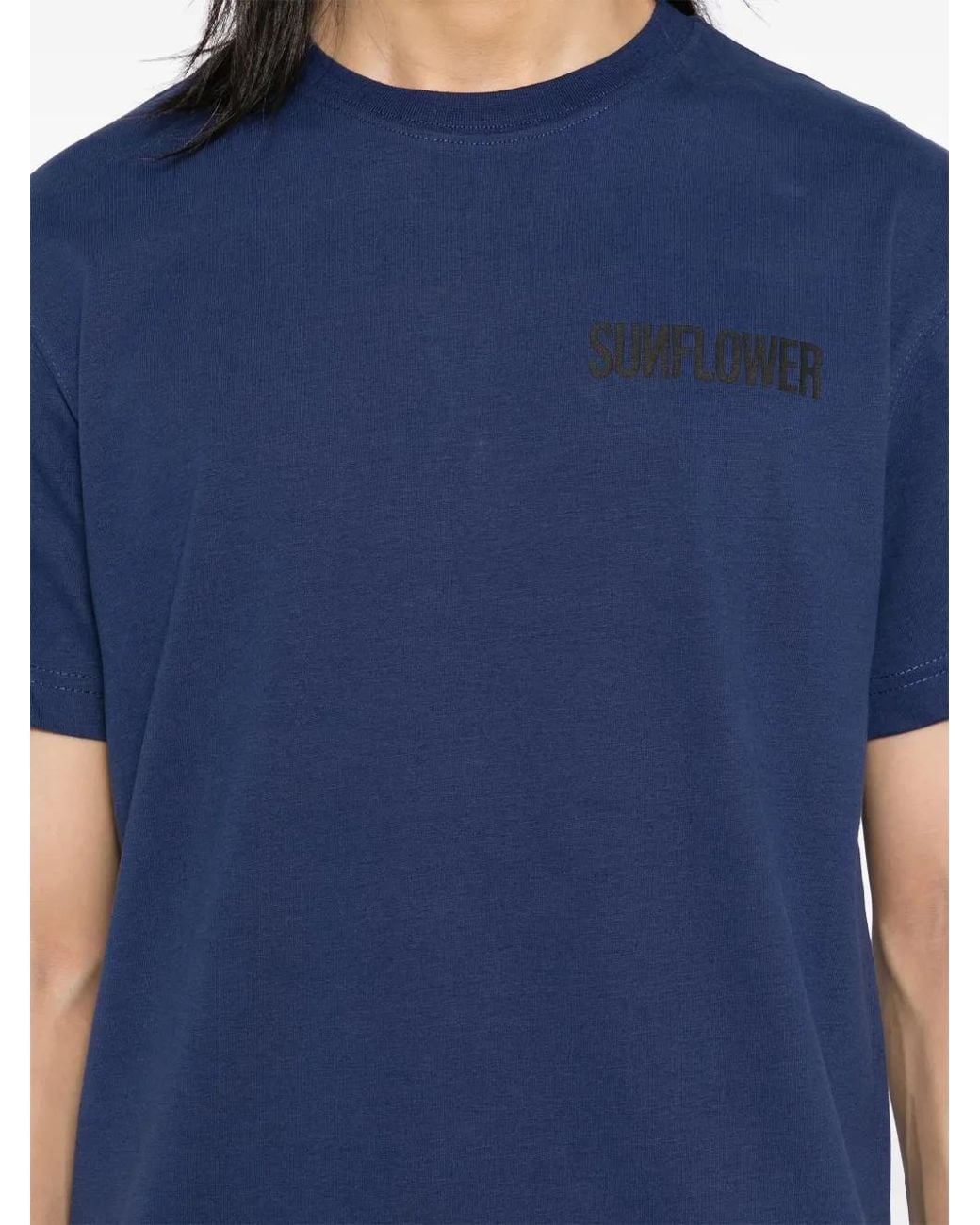 sunflower Blue Logo Print Short Sleeves T-Shirt for men