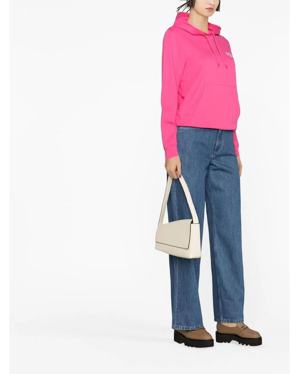 A.P.C. Pink Manuela Drawstring Hoodie