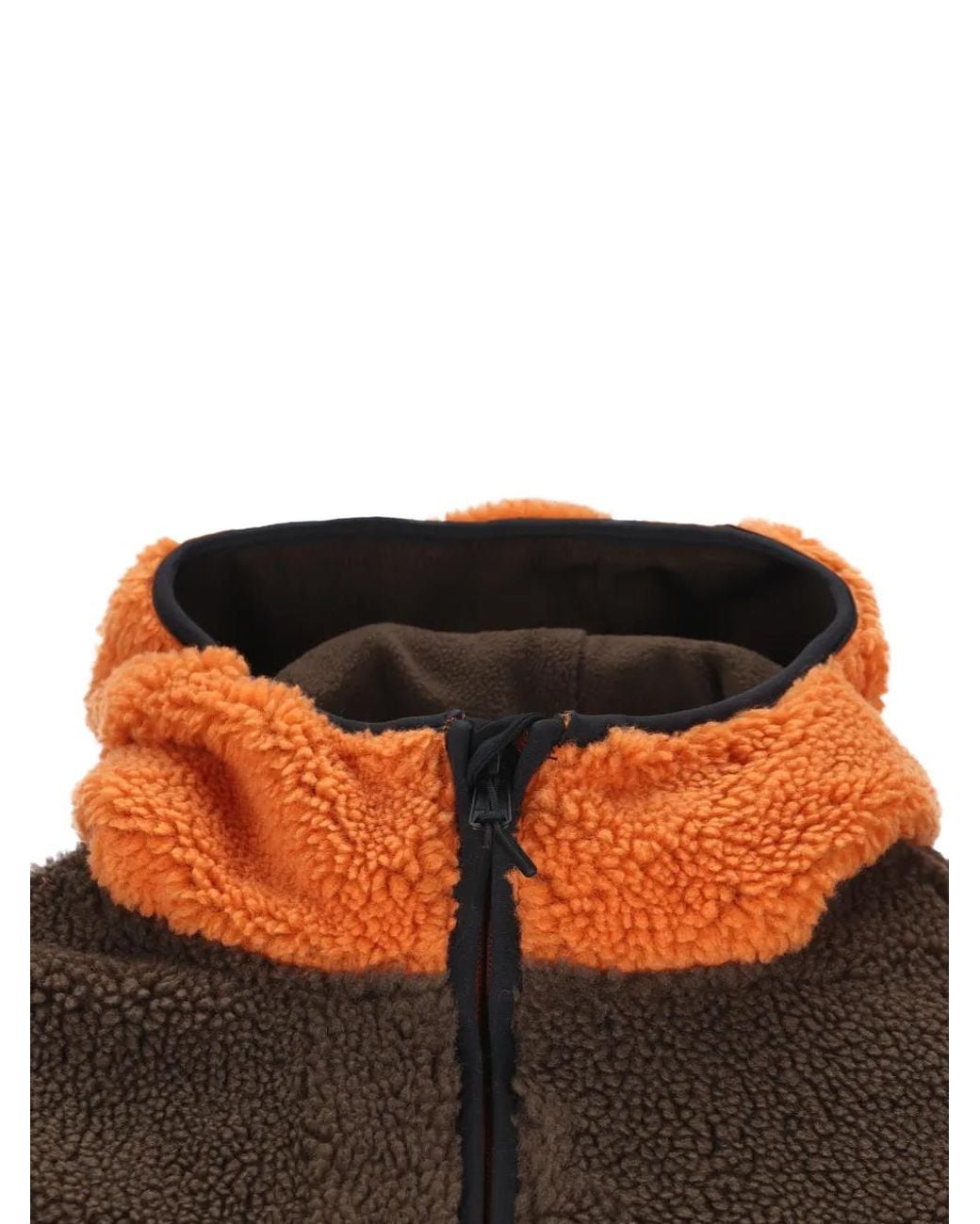 Napapijri Orange Yupik Fleece-Texture Sweater for men