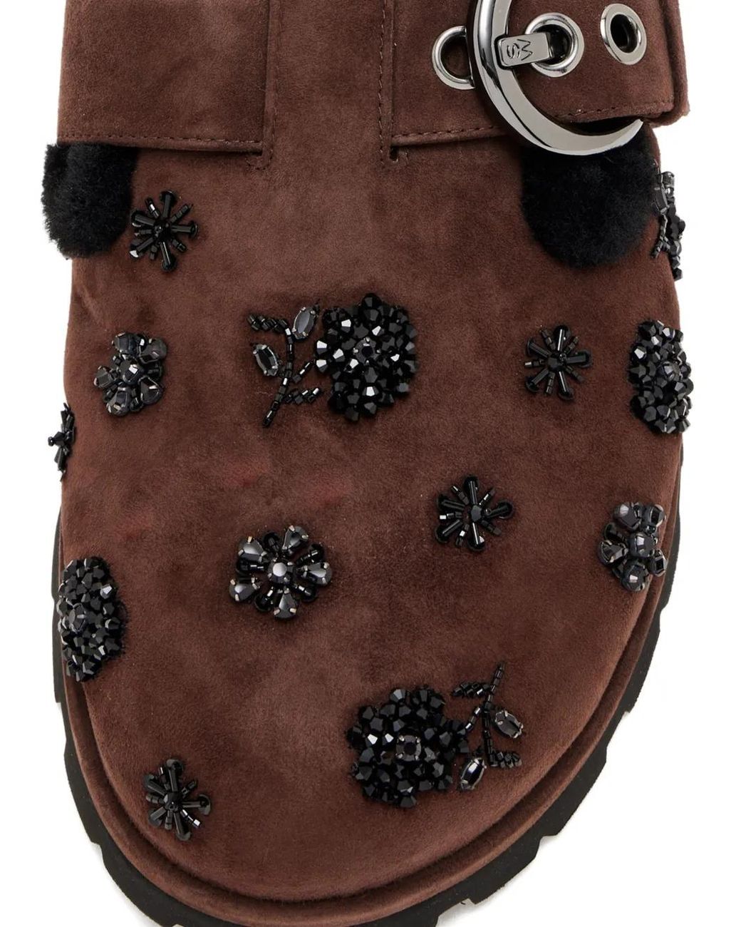 Stuart Weitzman Brown Mules Chrystie À Boucle